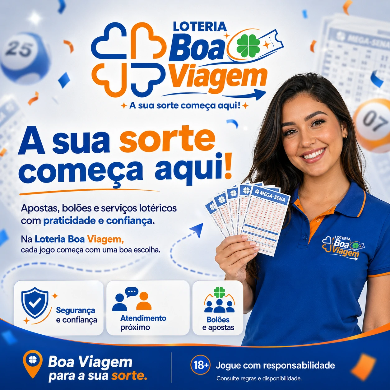 A sua sorte começa aqui na Loteria Boa Viagem